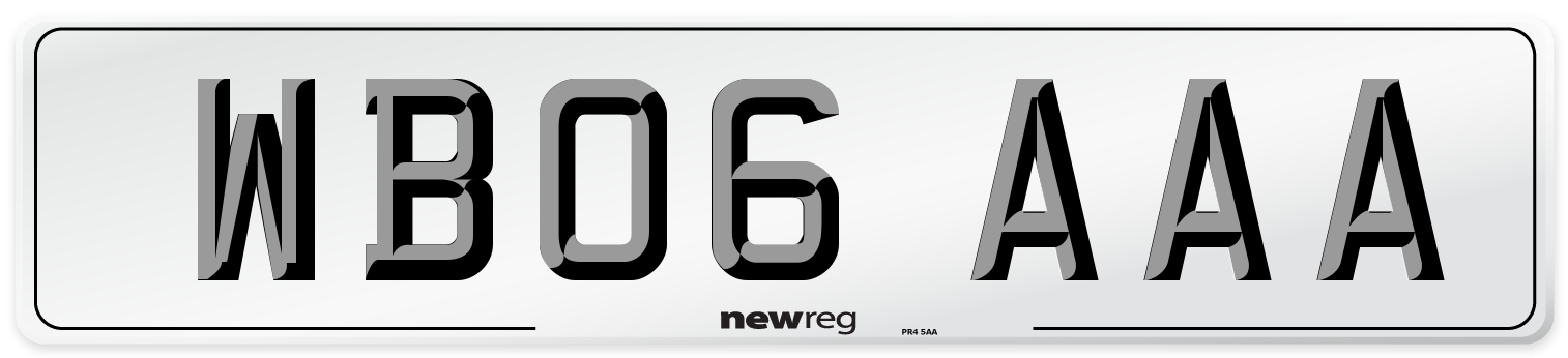 WB06 AAA Number Plate from New Reg